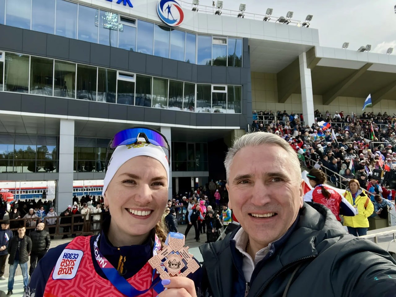 Красивое завершение чемпионата России по биатлону