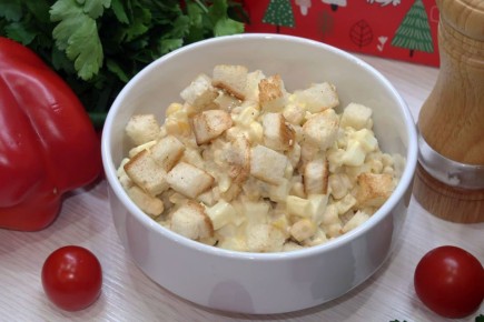 Праздничный салат с кукурузой и сыром косичка: просто, быстро и вкусно