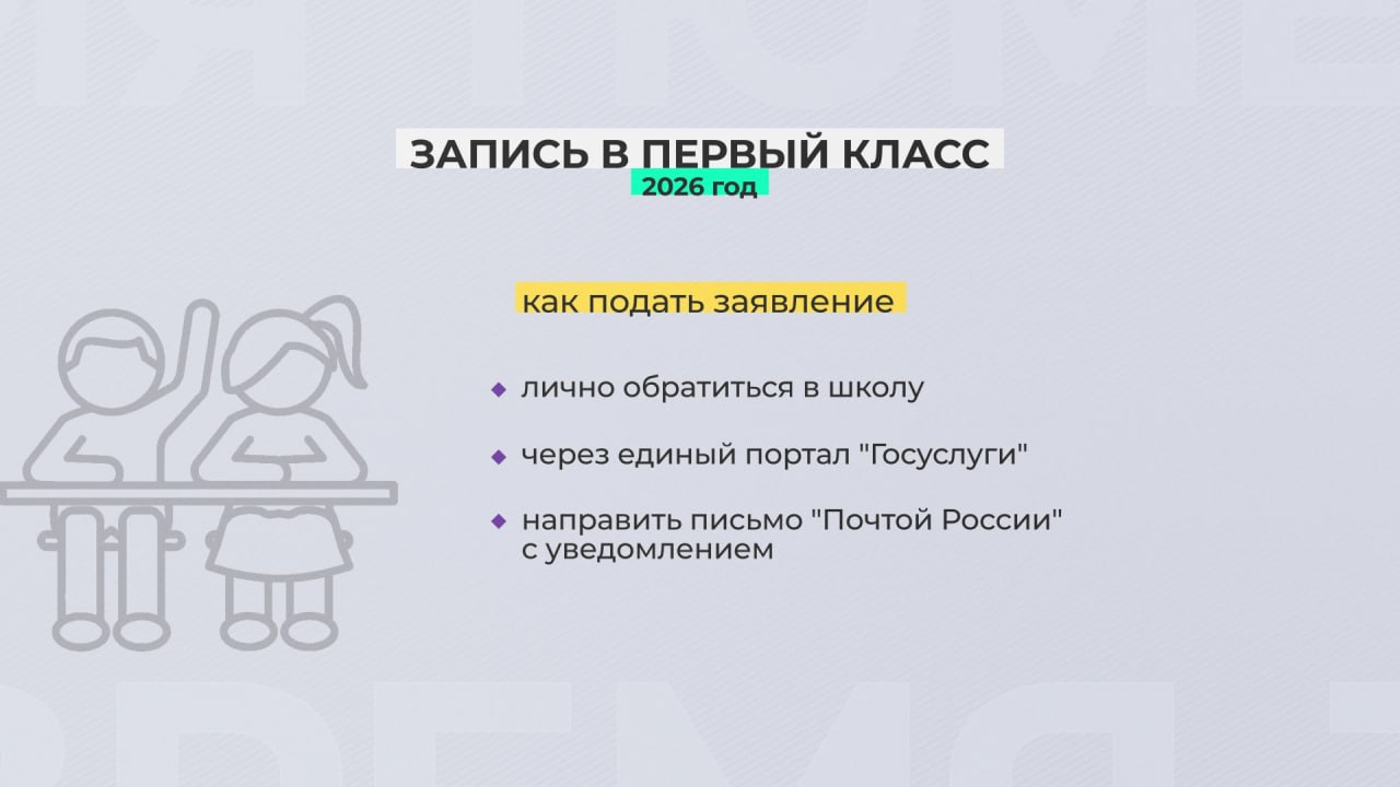 С 1 апреля по всей России и Тюменской области начинают принимать заявления на зачисление детей в первый класс С 1 апреля по всей России и Тюменской области начинают принимать заявления на зачисление детей в первый класс