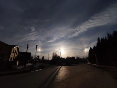 Снова гало порадовало жителей Тюмени