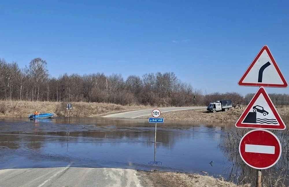 Пять низководных мостов подтоплено в Тюменской области