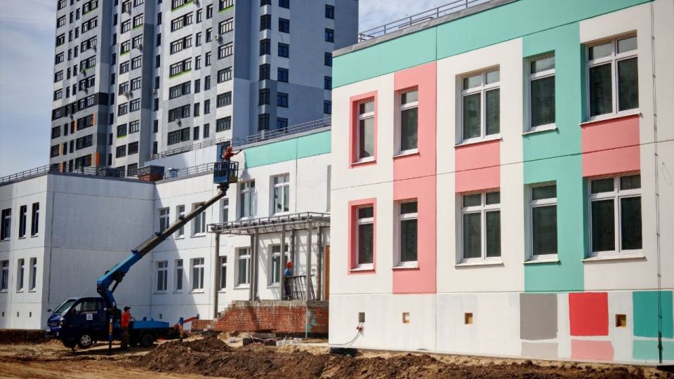 Строительство детского сада в Ново Комарово завершится в текущем году