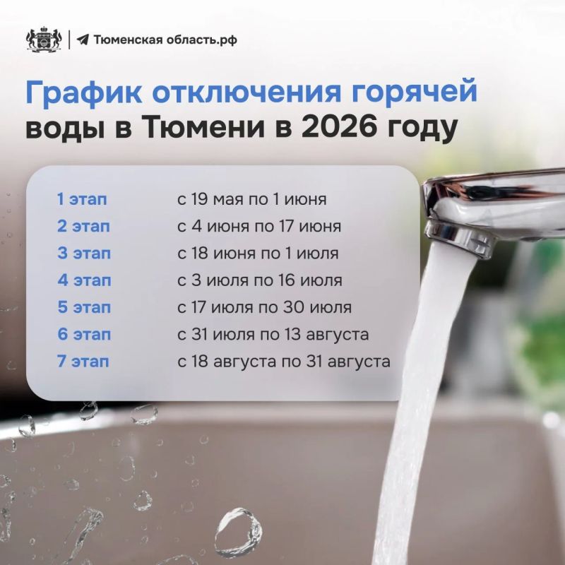 В Тюмени начнутся первые отключения горячей воды