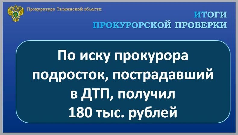 В декабре 2025 года на личный прием к первому заместителю прокурора области Максиму Шилину обратился местный житель с просьбой защитить права его несовершеннолетнего сына, пострадавшего в ДТП