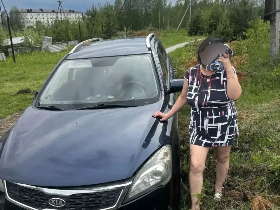 Фото на память в кювете: дама подшофе вылетела с дороги на иномарке Фото на память в кювете: дама подшофе вылетела с дороги на иномарке