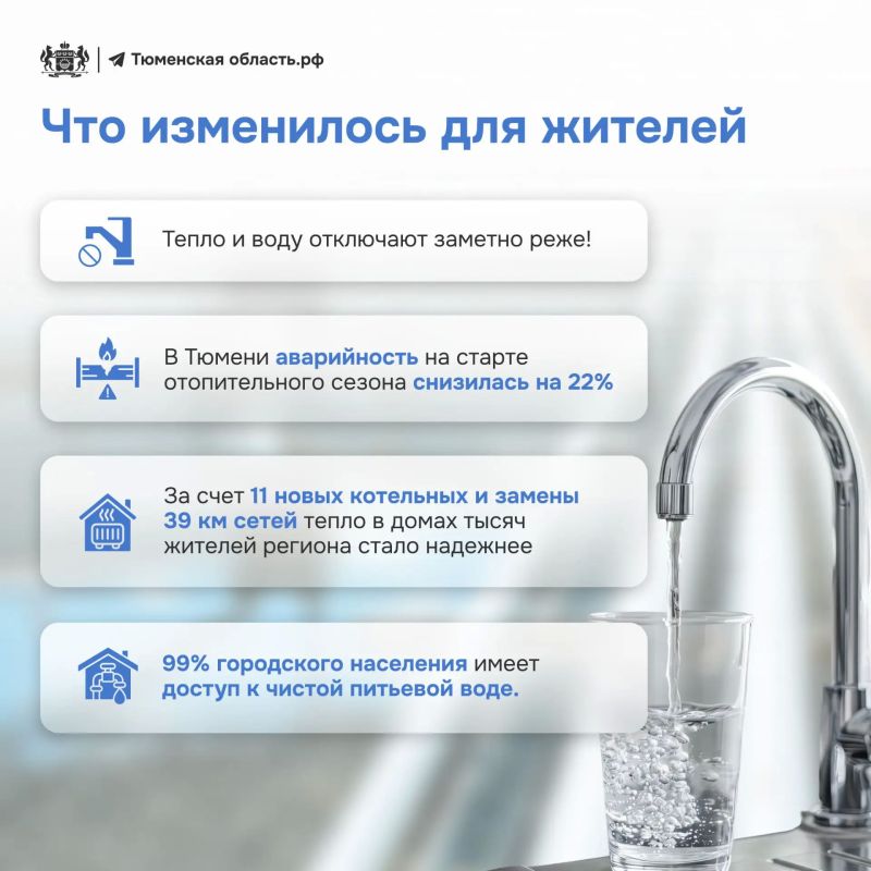 Аварийность на теплосетях в Тюмени снизилась на 22% Аварийность на теплосетях в Тюмени снизилась на 22%