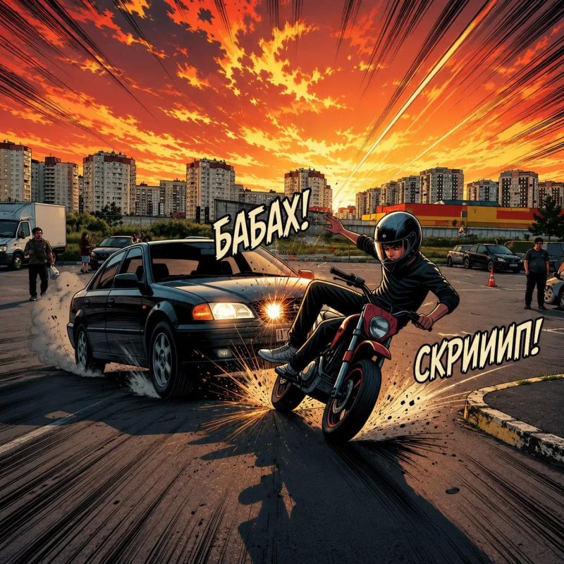 В Тюмени подросток на питбайке попал в ДТП с иномаркой