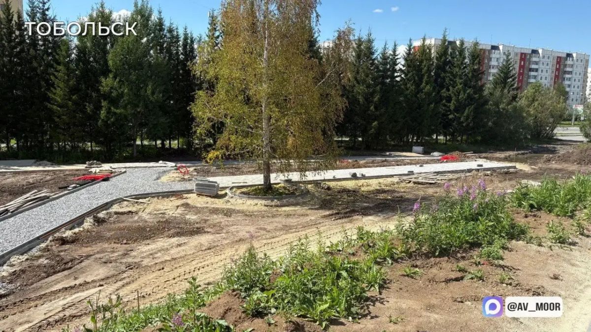 В Тобольске полным ходом идут работы по благоустройству Менделеев-парка