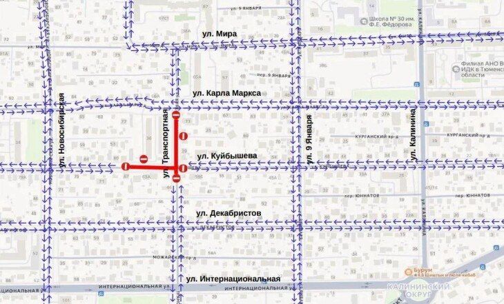 В Тюмени из-за ремонта водопроводных сетей перекроют два участка дорог с 8 по 23 августа