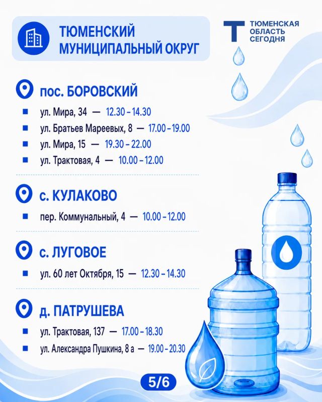 «Чистая вода»: график работы передвижных пунктов набора воды на 9 августа «Чистая вода»: график работы передвижных пунктов набора воды на 9 августа