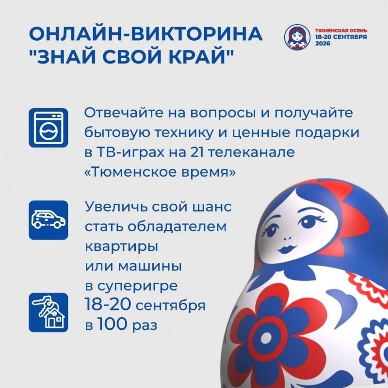 В Тюмени, Тобольске и Тюменском округе проходит онлайн-викторина «Знай свой край!» В Тюмени, Тобольске и Тюменском округе проходит онлайн-викторина «Знай свой край!»