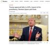 Рейтинг Трампа рухнул до 33% на фоне войны с Ираном