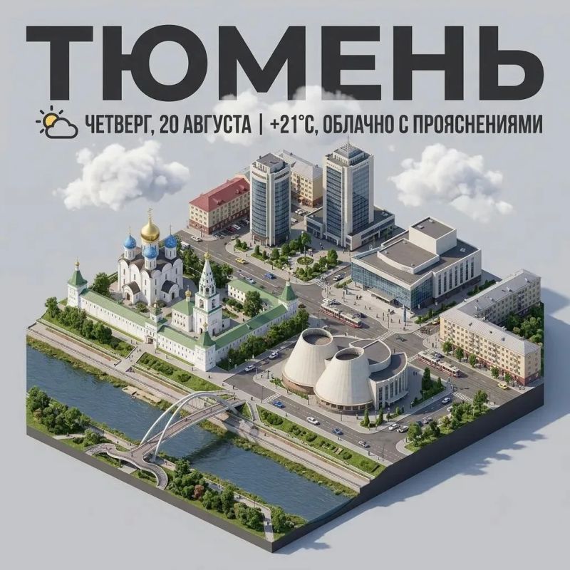Сегодня будет облачно с прояснениями, температура воздуха + 21 С. А вечером даже обещают солнце!