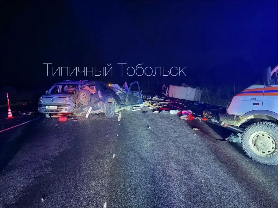 Массовое ДТП произошло минувшей ночью на трассе Тюмень — Ханты-Мансийск, предварительно, есть погибшие