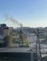 В Тюмени на путепроводе столкнулись грузовик и легковушка — машина загорелась
