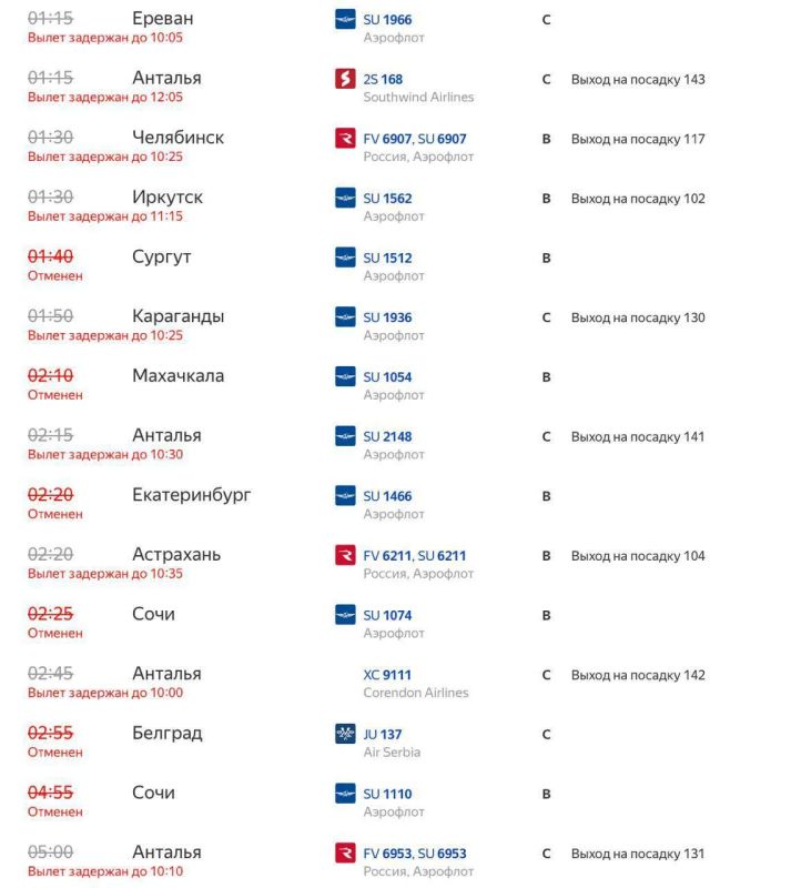 Улететь из Москвы сегодня невозможно - в аэропортах столицы задержали или отменили почти 200 рейсов