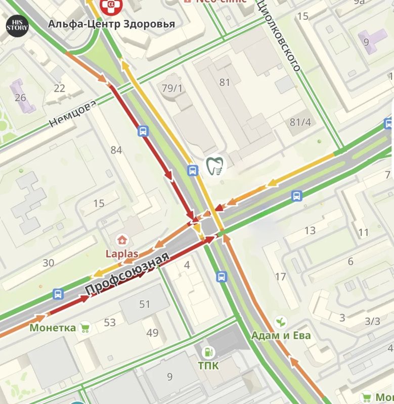 Возле Дома печати не работают светофоры